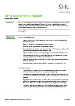 OPQ Leadership Report